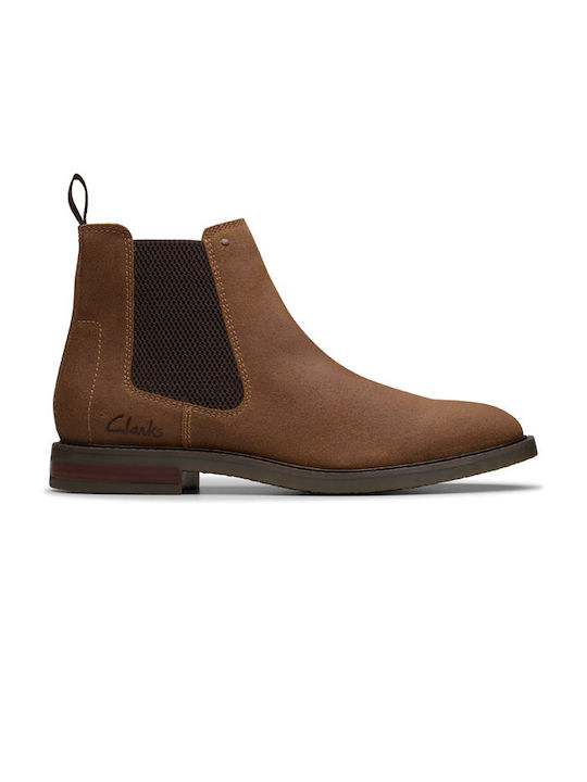 Clarks Men's Suede Boots Brown