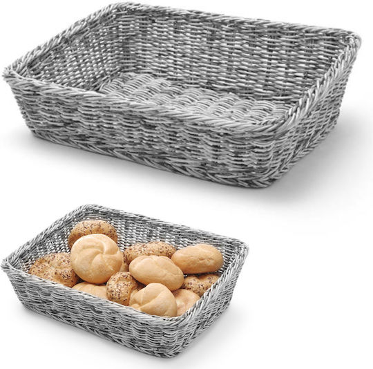 Hendi Brotkasten aus Rattan Gray 40x30x12cm