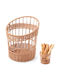 Hendi Καλάθι Ψωμιού από Rattan Μπεζ 30.5x32x35cm