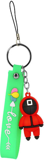 Keychain Wristband Squid Game Series Silicone Character Green