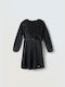 Evita Children's Dress Long Sleeve Velvet Set with Accessories black