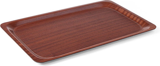 Hendi Lemnos Dreptunghiular Tavă de Servire Antiderapant cu Mânere în Culoare Maro 53x32.5cm 507216 1buc