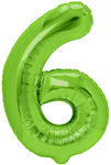 Balloon Number 6 Lime Green