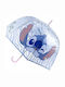 PCMerch Kinder Regenschirm Gebogener Handgriff Blau mit Durchmesser 60cm.