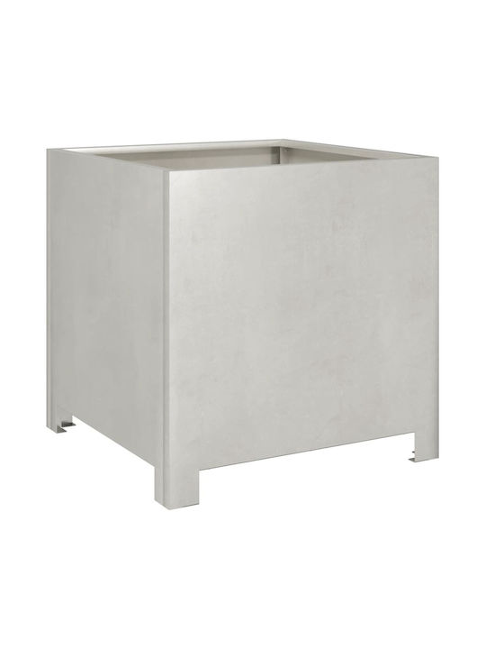 vidaXL Κήπου Planter Box 40x40cm Silver 851207