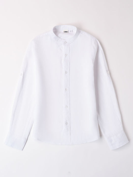 iDO Kids Linen Shirt White