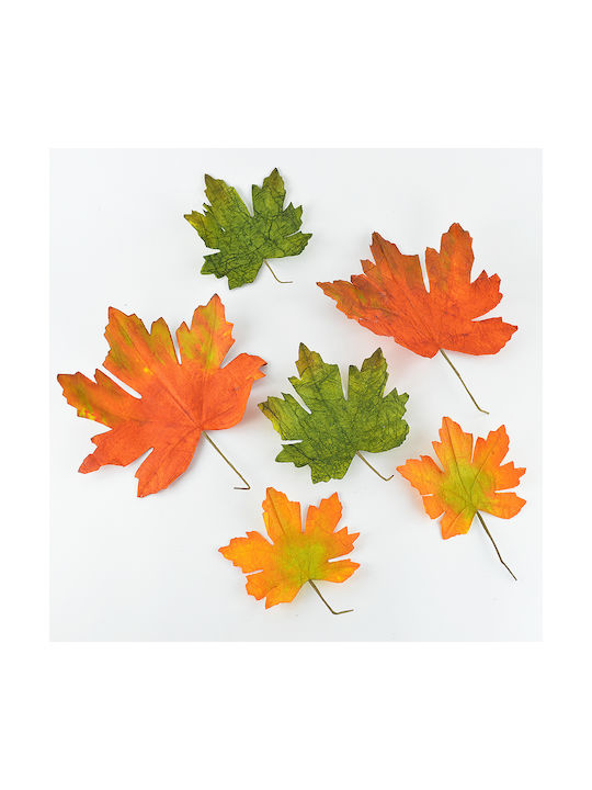 Set of 6 Autumn Maple Leaves Red Orange Green 26cm 21cm 36cm 157.004.0027.99