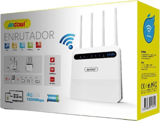 Andowl Q-A10 Безжичен 4G Wi-Fi 5 - Wi-Fi 5 с 4 Порта Ethernet