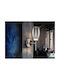 Nebula Leuchte Wand mit Integrierter LED und Warmweißes Licht Silber 12x30cm