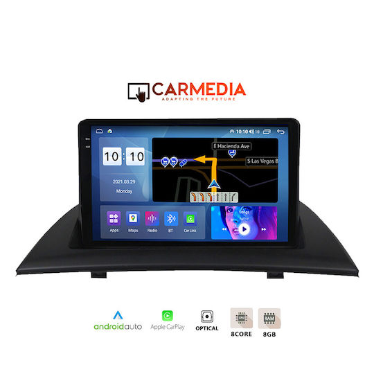 Carmedia Car Audio System for BMW X3 (E83) 2003-2010 (Bluetooth/USB/WiFi/GPS/Apple-Carplay/Android-Auto) with Touch Screen 9.5"