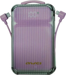Awei P89K Power Bank 10000mAh 22.5W mit USB-A A...