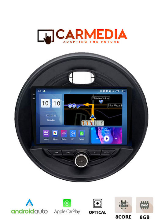 Carmedia Auto-Audiosystem für Mini Kooper / Clubman / Straßenkreuzer / Landsmann (Bluetooth/USB/WiFi/GPS/Apple-Carplay/Android-Auto) mit Touchscreen 9.5"