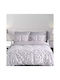 Makis Tselios Home Παπλωματοθήκη Βαμβακερή Υπέρδιπλη 220x240 Romvos2 Grey