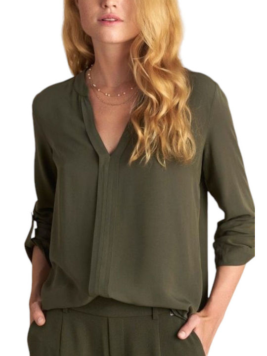 Attrattivo V-neck Tunic 91002231e-olive Women's