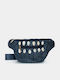 Straw Belt Bag Shells In Navy Blue One Size