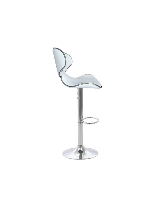 Stool Bar Butterfly with Back & Adjustable Height White