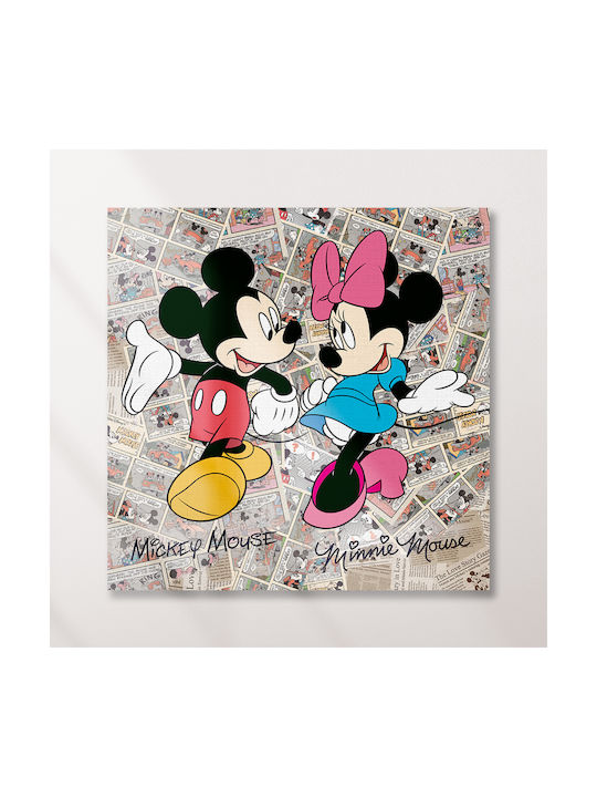 Kids Canvas Wall Painting Mickey & Minnie 65x65cm