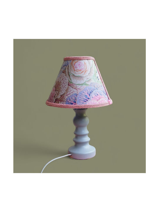 Oxygen Soft Pink Cole Table Lamp for Socket E27 with Pink Shade and Base