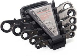 Silver Ring Wrenches Ratchet 5 Pcs 6-22mm