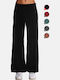 Women's Fabric Trousers Striped Black