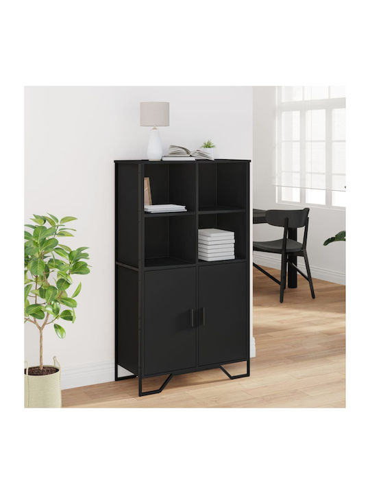 Bibliotecă Neagră 79.5x35.5x137.5 cm