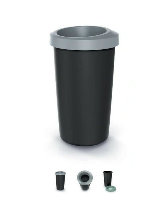 Prosperplast Waste Bin Waste Plastic Gray 25lt 1pcs