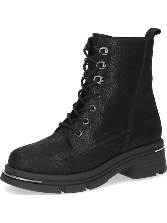 Ghete Dama De Piele Cu Platforme Pentru Femei Negru