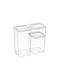 Atmosphera Set of 3 General Use Glass Jars with Lid Transparent 20.4x10.4x21.2cm 3 Pieces