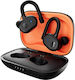 Skullcandy Push Play Active In-Ear Bluetooth-Freisprecheinrichtung Kopfhörer mit Schweißresistenz und Ladeetui Black/Orange