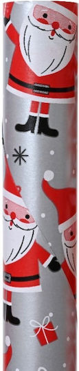 Santa Claus Silver Christmas Wrapping Paper 70x200cm 306.001.0660.03