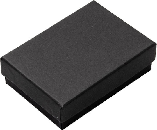 Cutii dreptunghiulare negre pentru cadouri cu burete pentru colier 9cm 3buc
