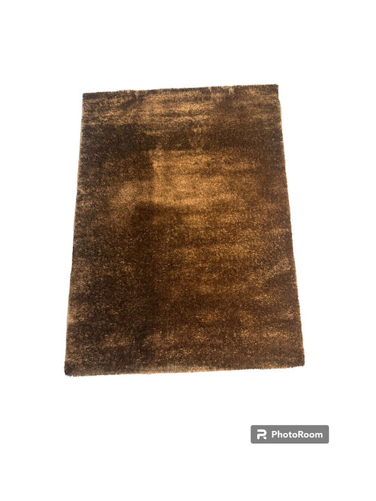 Rug Rectangular Shaggy Brown