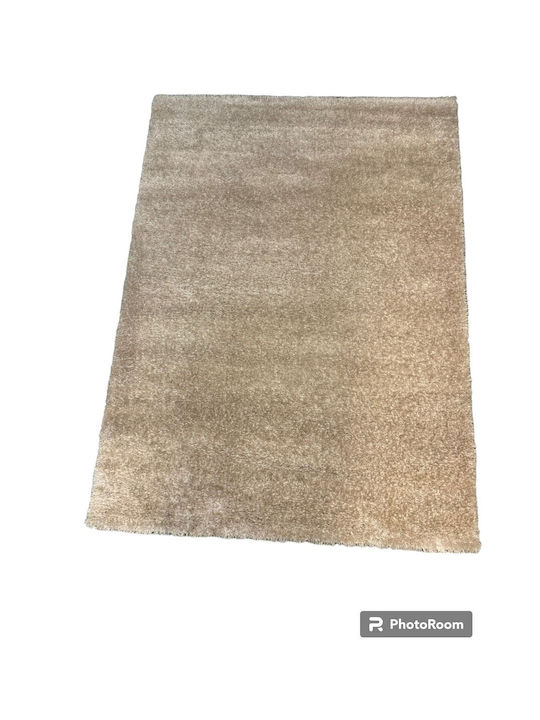 Rug Rectangular Shaggy Beige