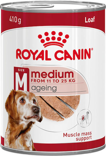 Royal Canin Medium Wet Food for Senior Dogs in Cans Diet with Meat 410gr