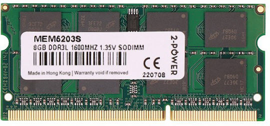 2 Power DDR3 with 1x8GB Module and Speed 1600 for Laptop