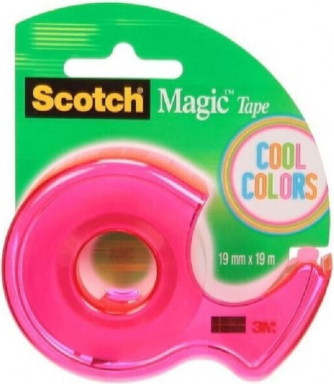 3m Βάση Σελοτέιπ Scotch Ροζ + 1 Ταινία Magic 19mmx19m 34-8717-3384-5