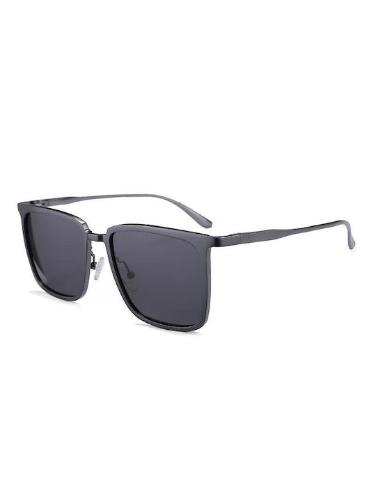 Polareye Men's Sunglasses with Gray Metal Frame and Gray Polarized Lens