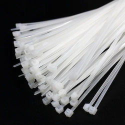 Pack of 30pcs White Plastic Cable Ties 400x4.8mm