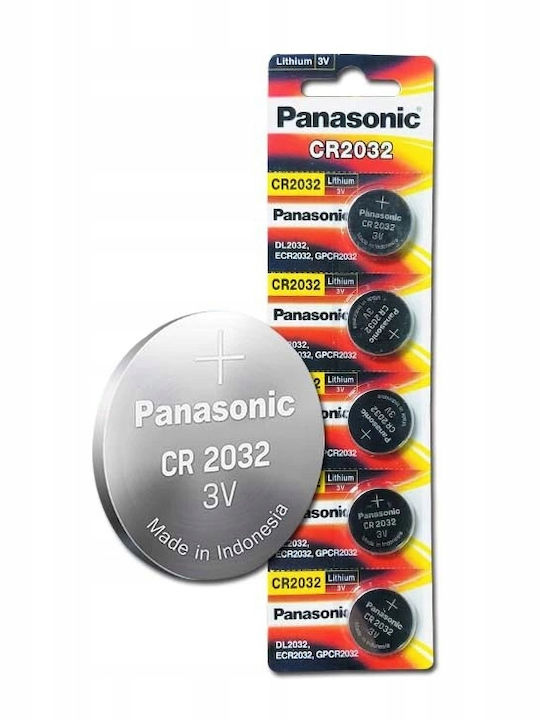 Panasonic Μπαταρίες Λιθίου Ρολογιών CR2032 3V 5τμχ