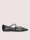 Ella Leder Damen Ballerinas in Schwarz Farbe