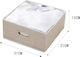 Tpster Stoff Aufbewahrungsbox für Kleidung in Beige Farbe 31x31x15cm 1Stück