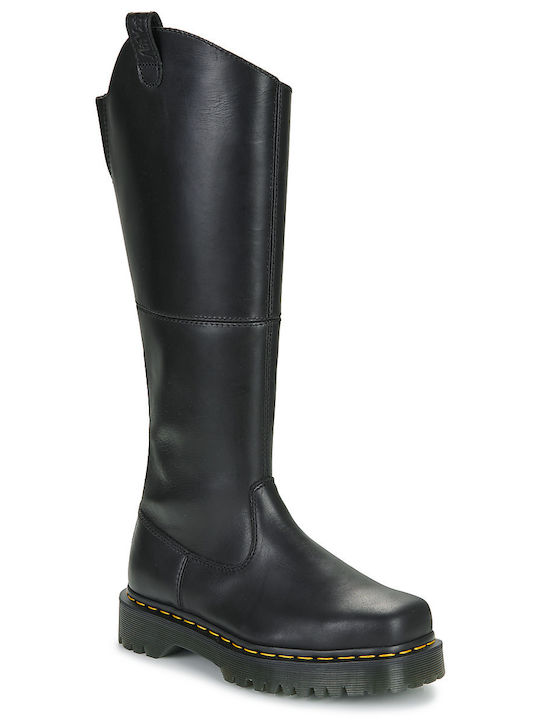 Dr. Martens Leder Damenstiefel Schwarz