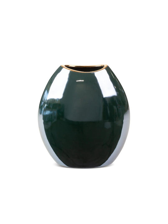 Eurofirany Decorative Vase Amora Green 18x9x20cm