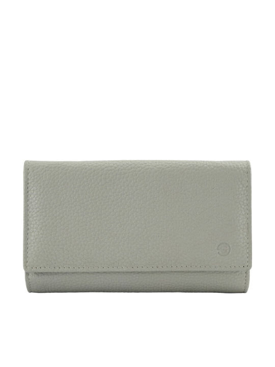 Large Leather Women's Wallet Classic with RFID Gray