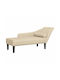 Recliner Stoff Beige L141xW55.5xH66.5cm