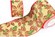Burlap Ribbon Poinsettia Glitter 9m