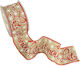 Panglică din material textil cu fir "Let It Snow" 6.5cm 9m T567