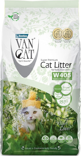 Van Cat Super Premium Άμμος Γάτας Μπετονίτης Χονδρόκοκκη χωρίς Άρωμα 15kg