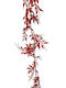Weihnachtsgirlande Bambusblätter Roter Glitzer 180cm 306.035.0021.07