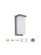 GloboStar Loft Wall-Mounted Outdoor Ceiling Lamp LED IP65 18W with Natural White Light 24.5x11x9.5cm